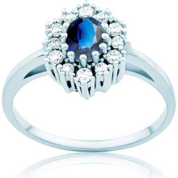 Image 1 of SAVICKI Пръстен Heart of The Ocean: бяло злато, син сапфир