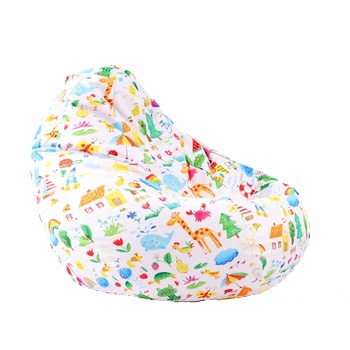 Image 1 of Pufrelax Калъф за пуф круша, 320л. , Nirvana Grande - A Colourful World, (Не съдържа пълнеж), водоустойчив, принт