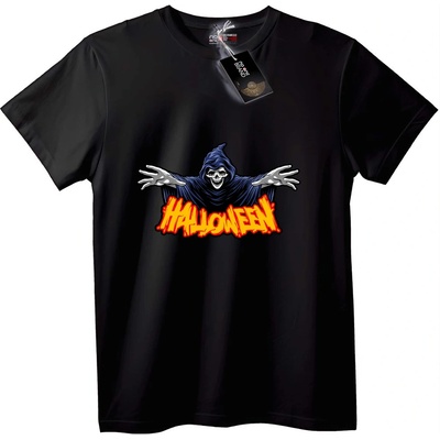 NOONEBRAND Тениска Halloween Зловещ Жътвар - M, White