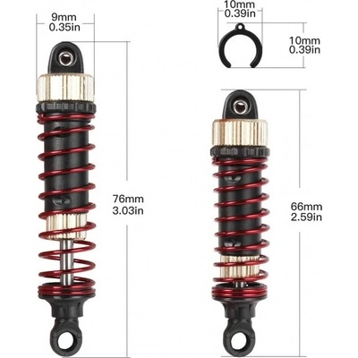 IQ models Hliníkové olejové tlumiče Q901-ZJ03 pro XLH Q901 Q902 Q903