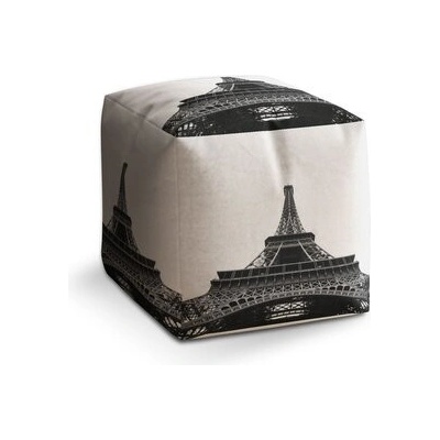 Sablio Taburet Cube Eiffel Tower 4: 40x40x40 cm