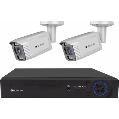 Securia Pro IP 2 kamerový systém NVR2CHV6S W
