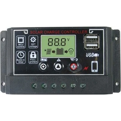 Hadex solárny regulátor PWM BL915C 12-24V/30A+USB pre rôzne batérie