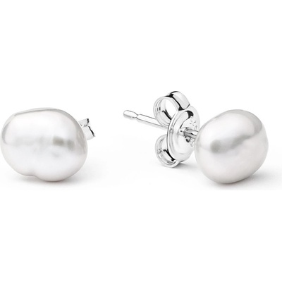 Gaura Pearls stříbrné s řiční perlou Sophie EFK07E/1 Bílá