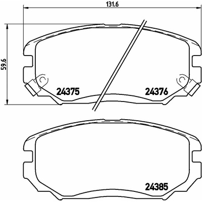 Sada brzdových platničiek kotúčovej brzdy BREMBO P 30 038 P 30 038