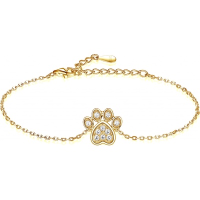 Olivie stříbrný náramek TLAPKA GOLD 8103