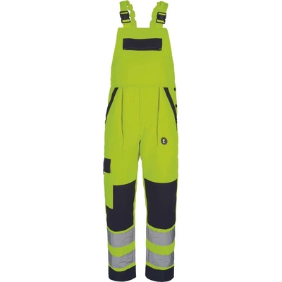 Cerva MAX NEO HV HIVIS pracovní laclové nohavice s reflexními pruhy HV žltá