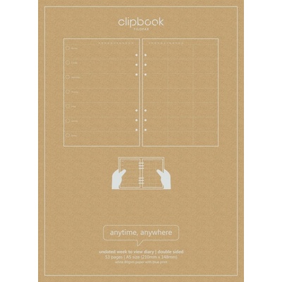 Filofax Nedatovaný týdenní kalendář náplň Clipbook A5 – Zboží Živě