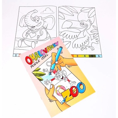 Omalovánky číselné ZOO