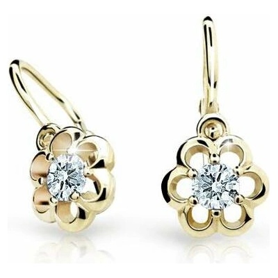 Cutie Jewellery diamonds Zlaté náušničky kopretiny s diamanty C1947