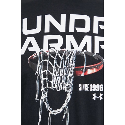 Under Armour Тениска за трениране Under Armour 60/40s Hoops Net в черно с принт 1390188 (1390188)