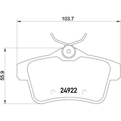 BREMBO Sada brzdových platničiek kotúčovej brzdy P61114