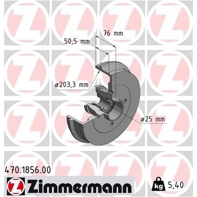 Brzdový buben ZIMMERMANN 470.1856.00 470.1856.00