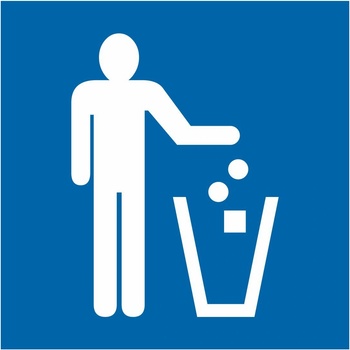 APLI самозалепващ стикер "Място за отпадъци (10702172)