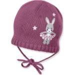 Sterntaler Бебешка плетена шапка Sterntaler - Със зайче, 41 cm, 4-5 м, тъмнорозова (4701601-766) - ozone