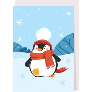  Картичка Коледно пингвинче (cggcxmas005)