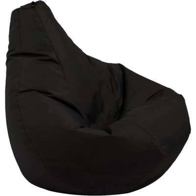 Pufrelax Пуф круша за деца 4-14 г. , 160л. , Nirvana Light - Teteron Black, За открито, Перящ се калъф, Пълнеж от Полистиролни перли (PUF-G-NL-TEX-BL)