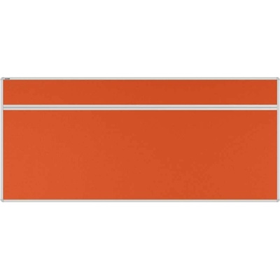 VMS VISION Stolový akustický paraván AKUSTIK ekoTAB oblý roh 180 x 80 cm oranžový
