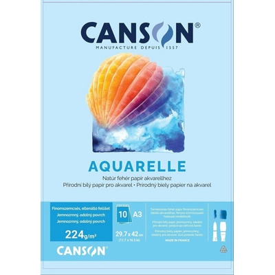 Canson Aquarelle Skicár 10 A3 224 g