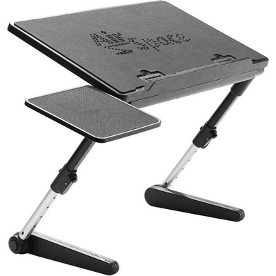 AirSpace 1587 Flexibilní stolek pod notebook s ventilátorem 45,5x25,7x55 cm, černý
