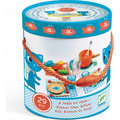 DJECO Jídelní set Kočičí večeře