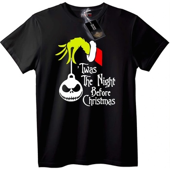 NOONEBRAND Тениска Grinch и Jack Коледа - S, White