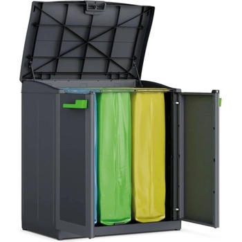 Keter Compact Store Recyklačný kôš - sivý 99612