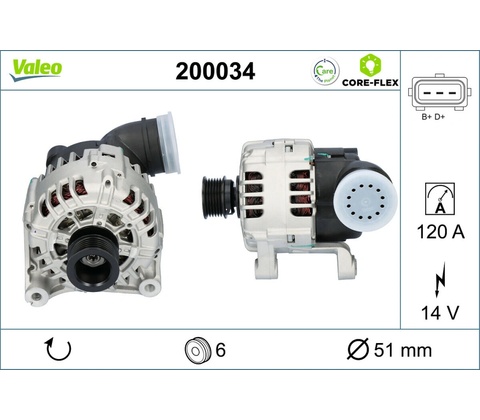 Alternátor VALEO 200034