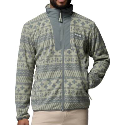Columbia Мъжко поларено яке Columbia Sequoia Grove II Full Zip Printed Fleece Fleece jacket - Safari / Wizard Island Tonal - размер XXL (005-7384-0515)