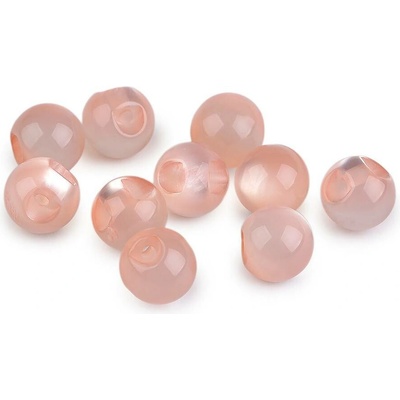 Perla k našití / knoflík kočičí oko Ø10 mm, malé, 4 pudrová