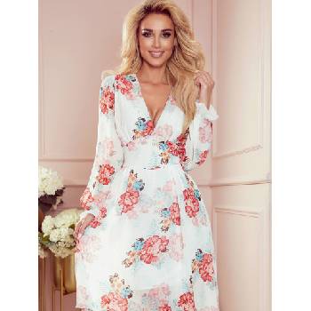 Numoco Шифонена рокля с деколте - модел слез Numoco FRANCES numoco | Byal | ЖЕНИ | XS