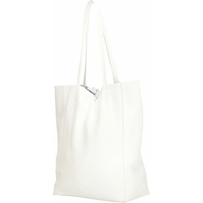 MaxFly Velká kožená kabelka 5282 bílá