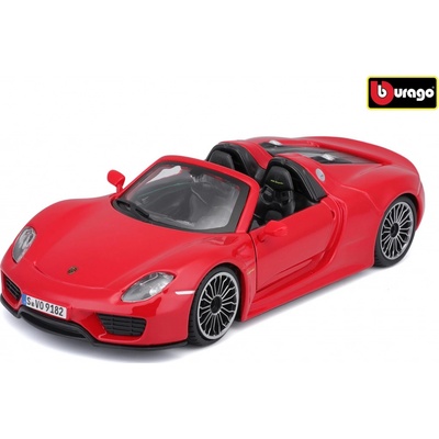 Bburago Kovový model Plus Porsche 918 Spyder Red 4893993013425 1:24
