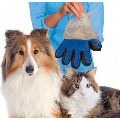 Trixie Pečující masážní rukavice černo modrá 16 x 24 cm