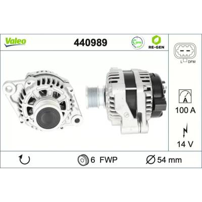 VALEO Alternátor VALEO RE-GEN REMANUFACTURED VA 440989