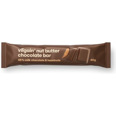 Vilgain Nut Butter Chocolate Bar 45% mliečna čokoláda s lieskovoorieškovým krémom 45 g