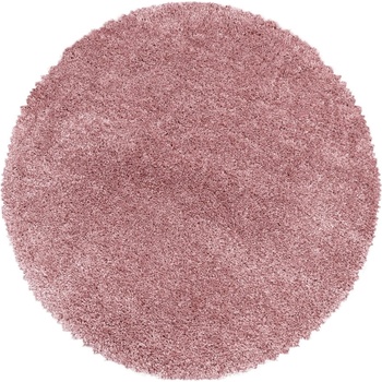 Ayyildiz Розов кръгъл килим ø 80 cm Fluffy - Ayyildiz Carpets (FLUFFY80803500ROSE)