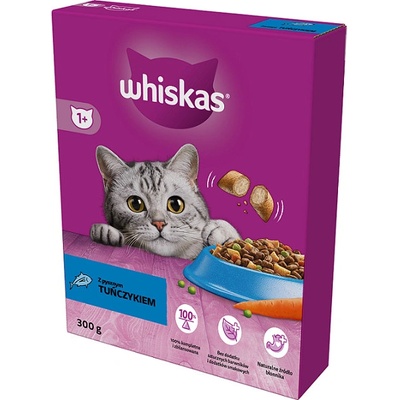 WHISKAS Adult kompletní krmivo pro dospělé kočky s lahodným tuňákem 0,3 kg – Hledejceny.cz