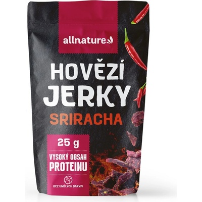 Allnature BEEF Sriracha jerky sušené hovädzie mäso so Srirachou 25 g