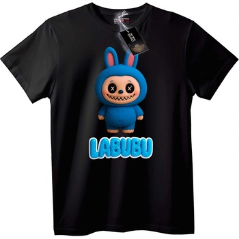 NOONEBRAND Тениска Labubu Синьо Зайче - 6XL, White