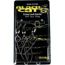 Black Cat karabinka s obratlíkom Cross Lock Swivel veľ.4 100 kg 3 ks