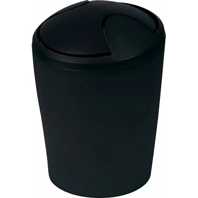 Spirella výklopný odpadkový koš Move, černý, plast, 5 l