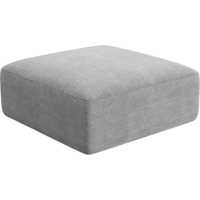Cosmopolitan Design Světle šedá manšestrová podnožka Campi 90 x 90 cm