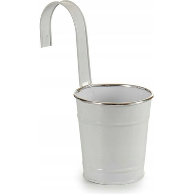 IBERGARDEN ZÁVESNÝ KVETINÁČ, CÍNOVÝ, BIELY, 13 CM