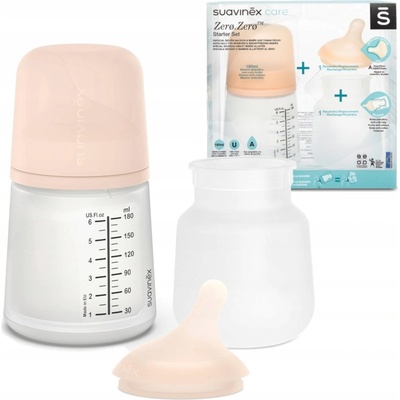 Suavinex antikoliková láhvička Zero A sada bílá 180 ml