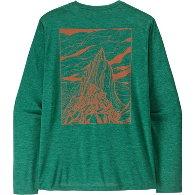 Patagonia Мъжка спортна тениска Patagonia L/S Cap Cool Daily Shirt Cloud Crag Sport shirt - Gem Green / Light Gem Green X-Dye - размер XXL (216-8005-0216)