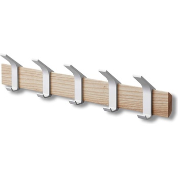 YAMAZAKI Матово сребро/естествена стенна закачалка от масивен ясен Rin - YAMAZAKI (1810422_4116)