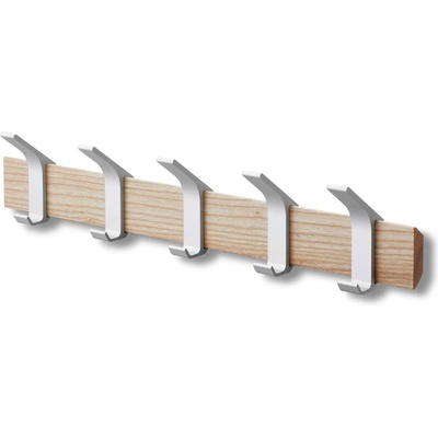 YAMAZAKI Матово сребро/естествена стенна закачалка от масивен ясен Rin - YAMAZAKI (1810422_4116)