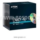 TDK DVD+R 4,7GB 16x, slim box 10ks (T19447)