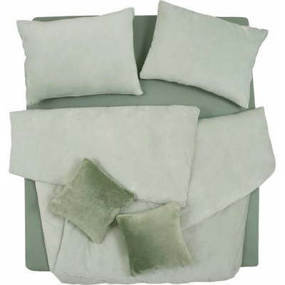SCANquilt Obliečky velur khaki 140x200 70x90
